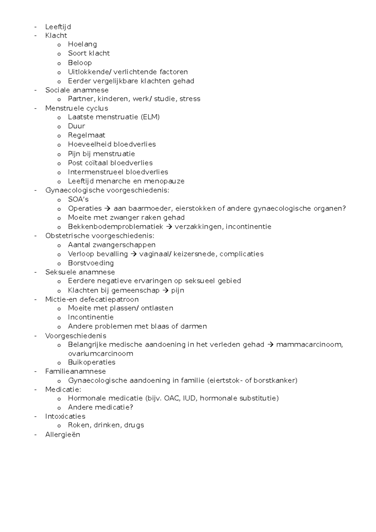 Gynaecologische Anamnese en Diagnostiek: Overzicht en Aandoeningen ...
