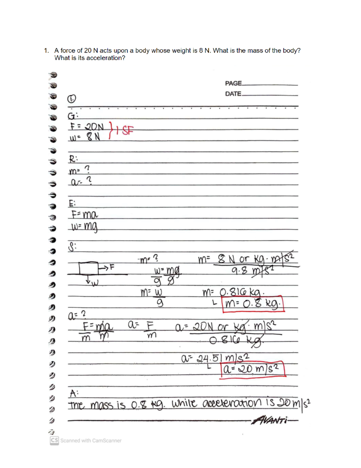 Problem Set 1 - Physics for Engineers (ENGR 101) - Studocu