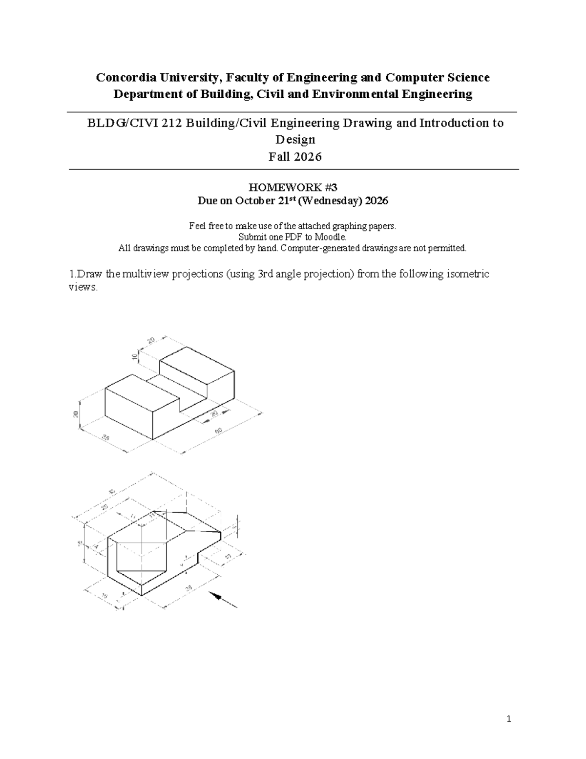 ENGR 212: Homework on Engineering Drawing & Design (Fall 2026) - Studocu