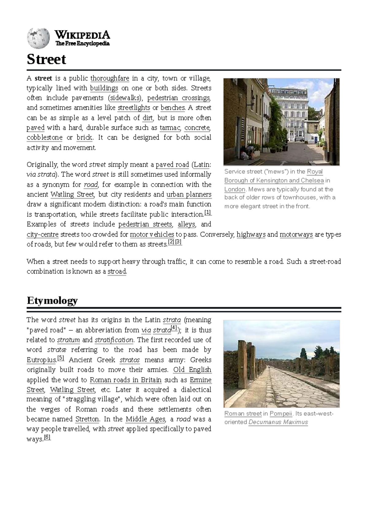 The Evolution and Functionality of Urban Streets in Modern Society ...