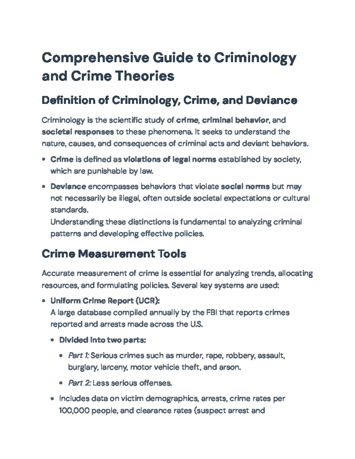Criminology 101: Understanding Theories in Criminal Behavior - Studocu