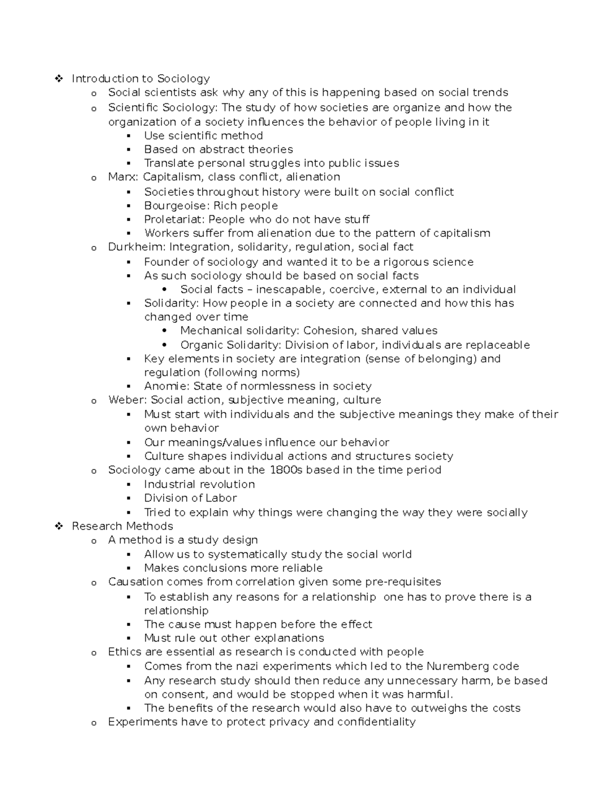 Introduction to Sociology: Key Concepts and Research Methods - Studocu