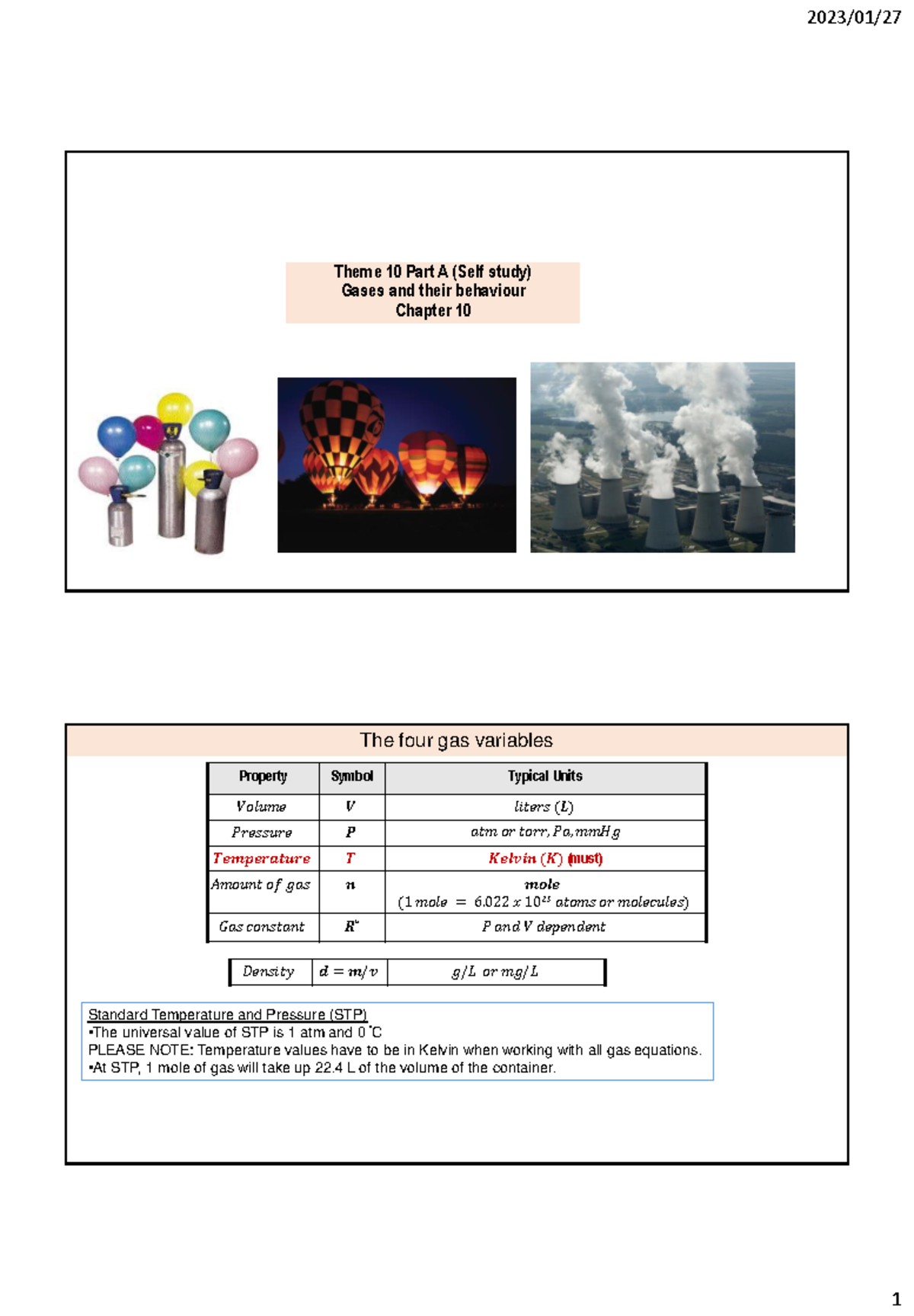 Theme 10 Gases, IMF and Liquids Session 2 - Theme 10 Part A (Self study ...
