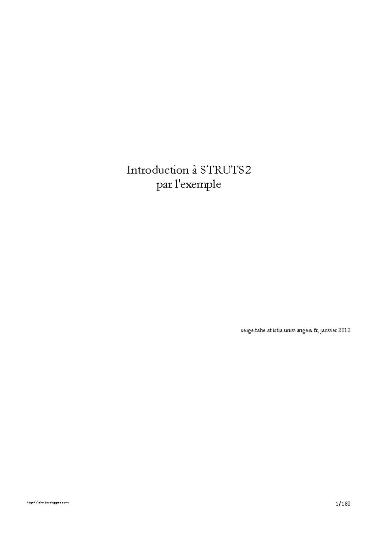 Introduction au Framework Struts 2 - Cours et Exemples Pratiques - Studocu