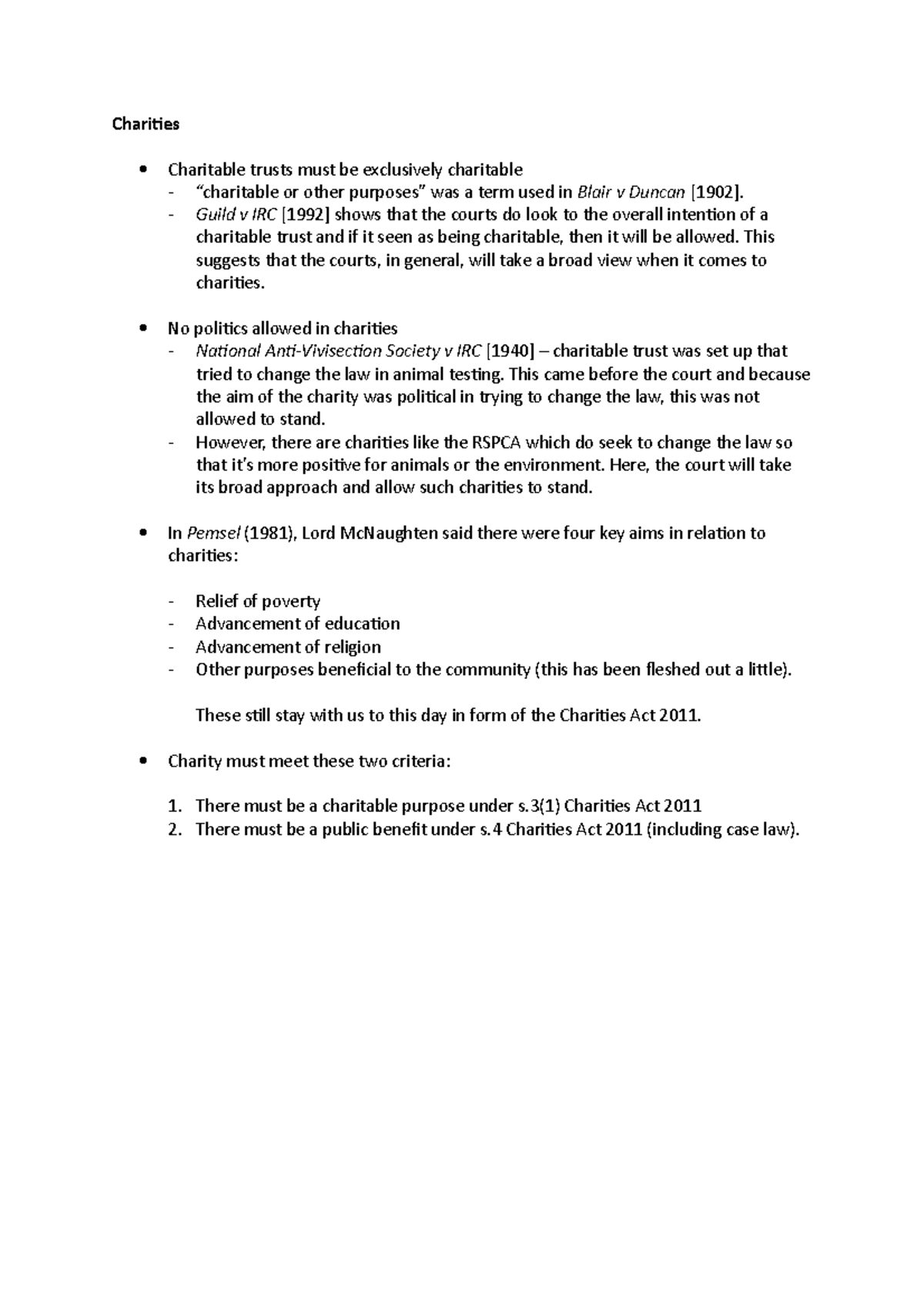 Charities: Legal Framework and Key Considerations in Charitable Trusts ...