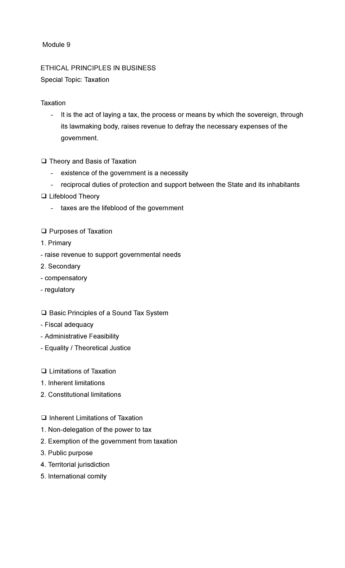 Module 9 - ETHICAL PRINCIPLES IN BUSINESS - Module 9 ETHICAL PRINCIPLES ...