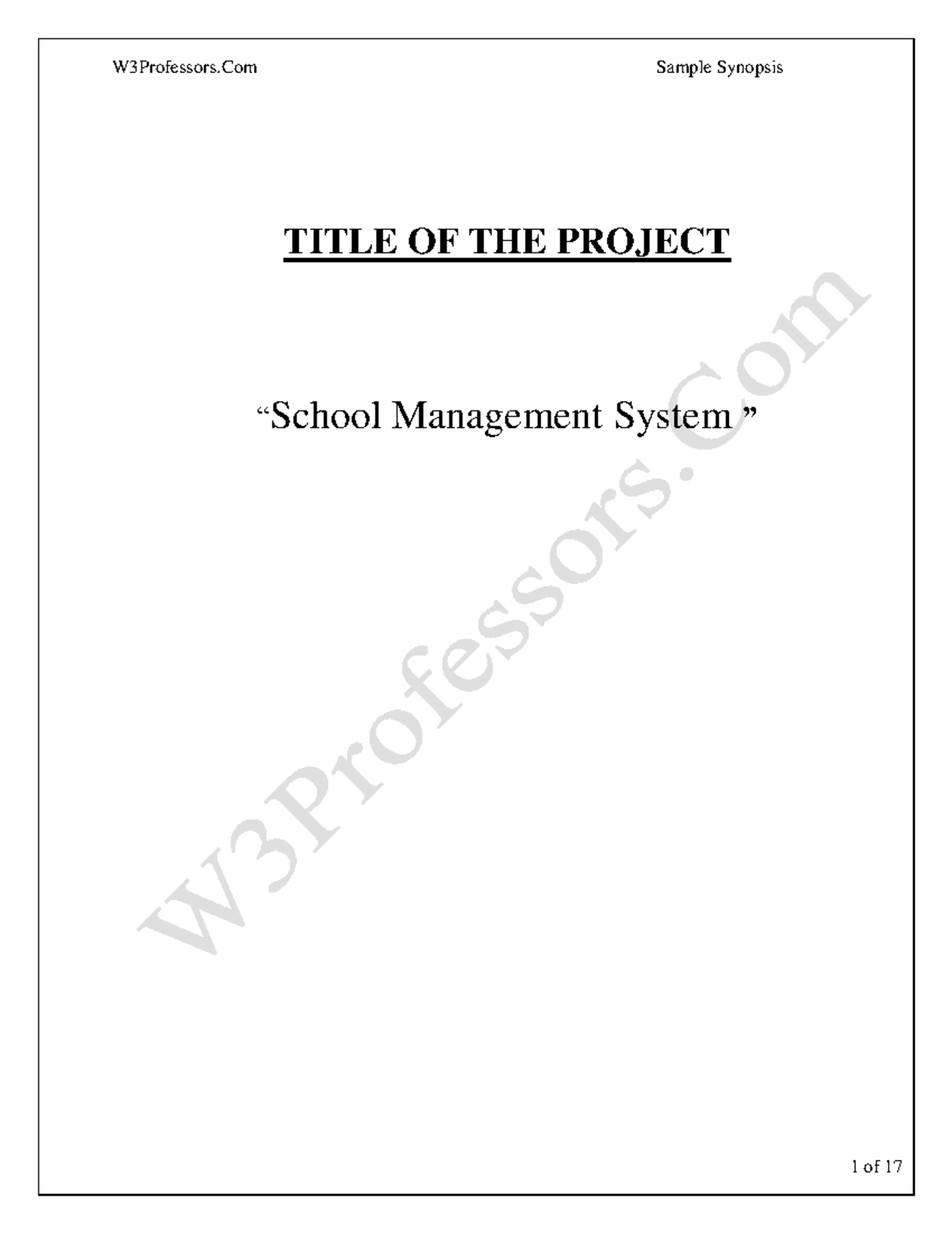 School Management System Overview - Project Synopsis and Design - Studocu