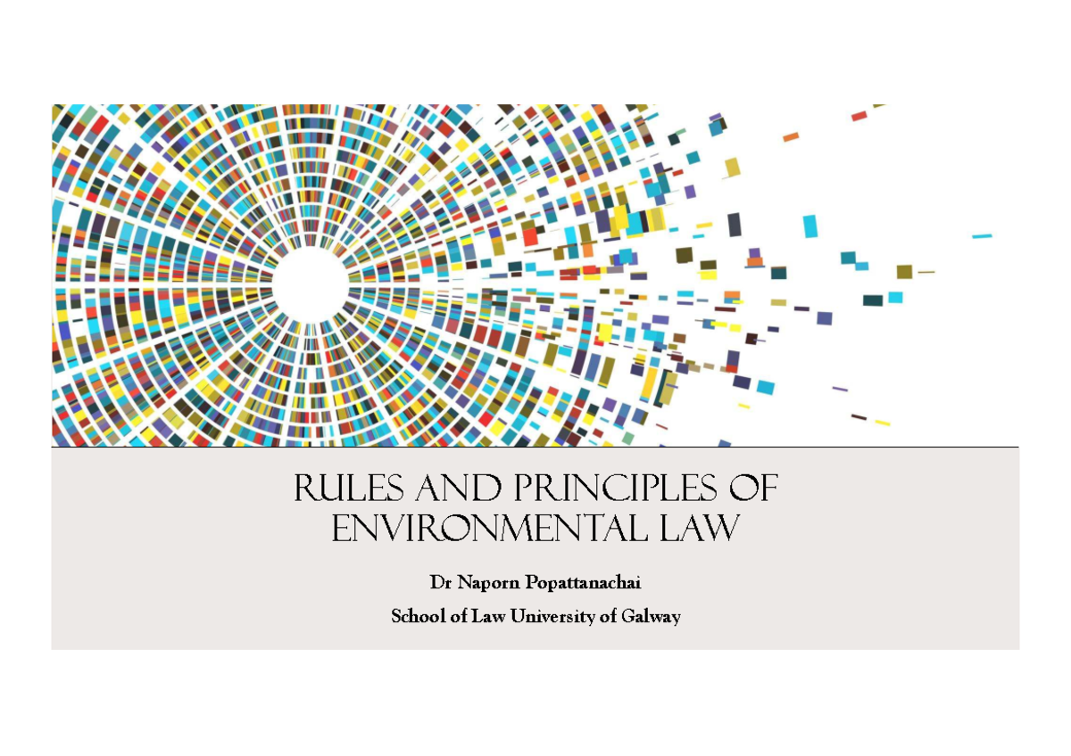 LW358 - 3124 - 2-3 - Principles of Environmental Law - Rules and ...