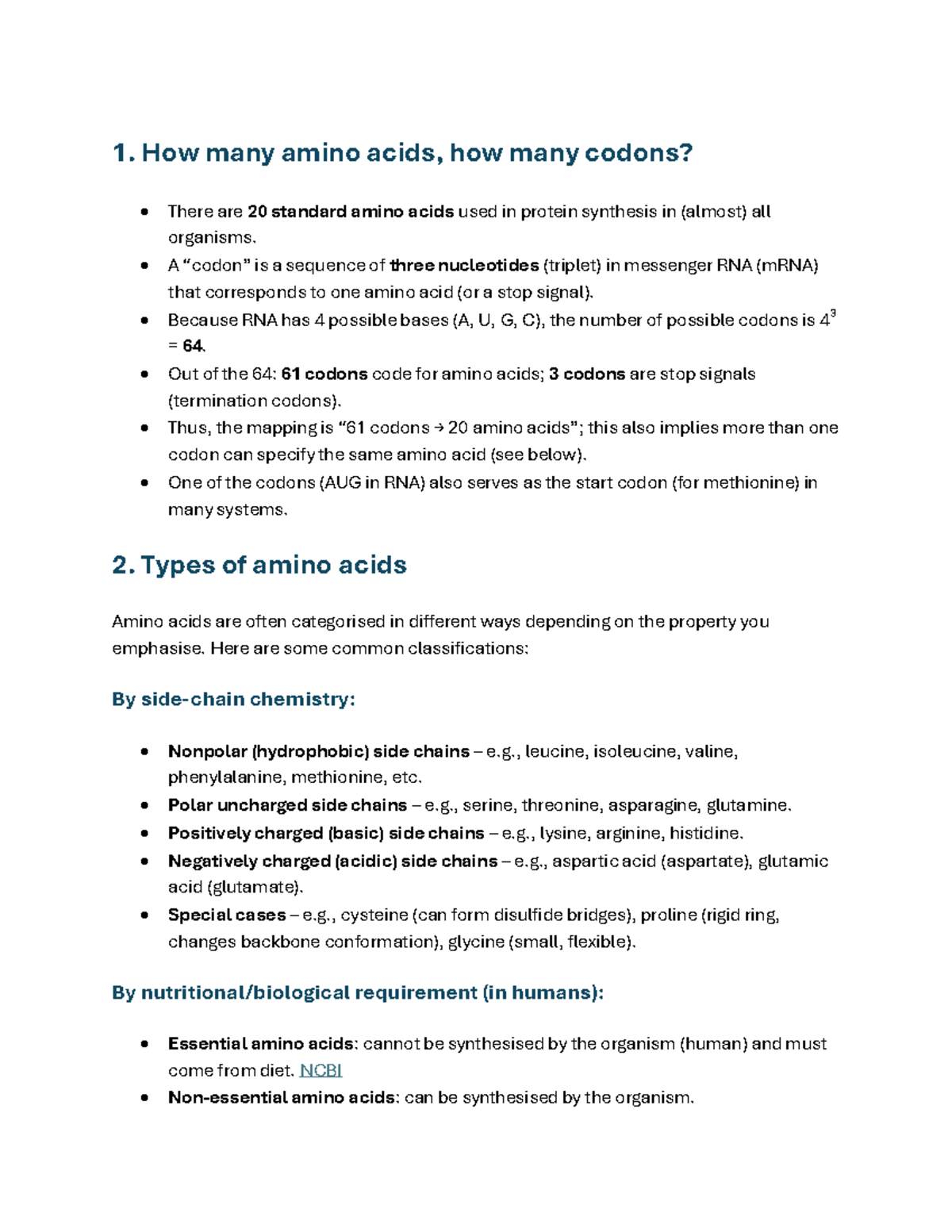Genetic Code: Structure, Function, and Implications for Proteins ...
