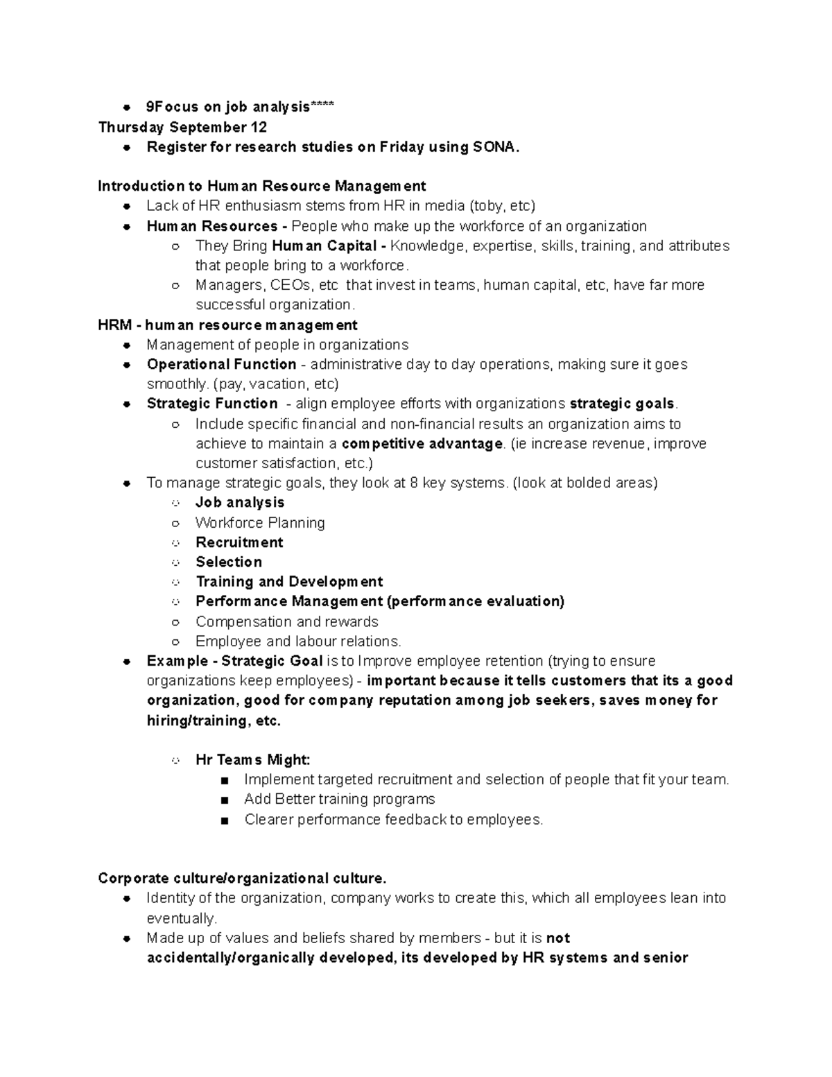 MOS 9: Lecture Notes on Human Resource Management Concepts - Studocu