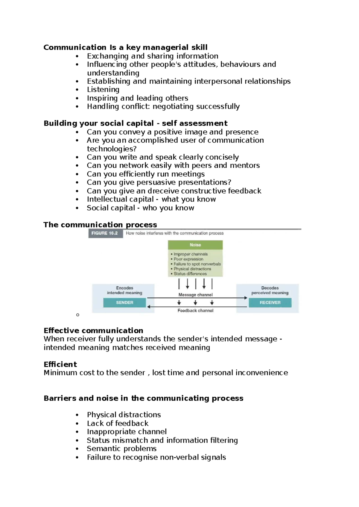 P&O Week 6 - Lecture Notes on Effective Communication Skills - Studocu