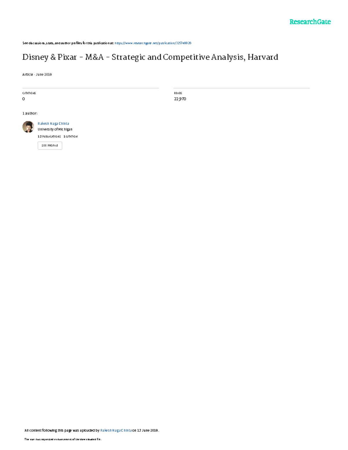 Disney Pixar Strategic & Competitive Analysis: A Harvard Case Study ...