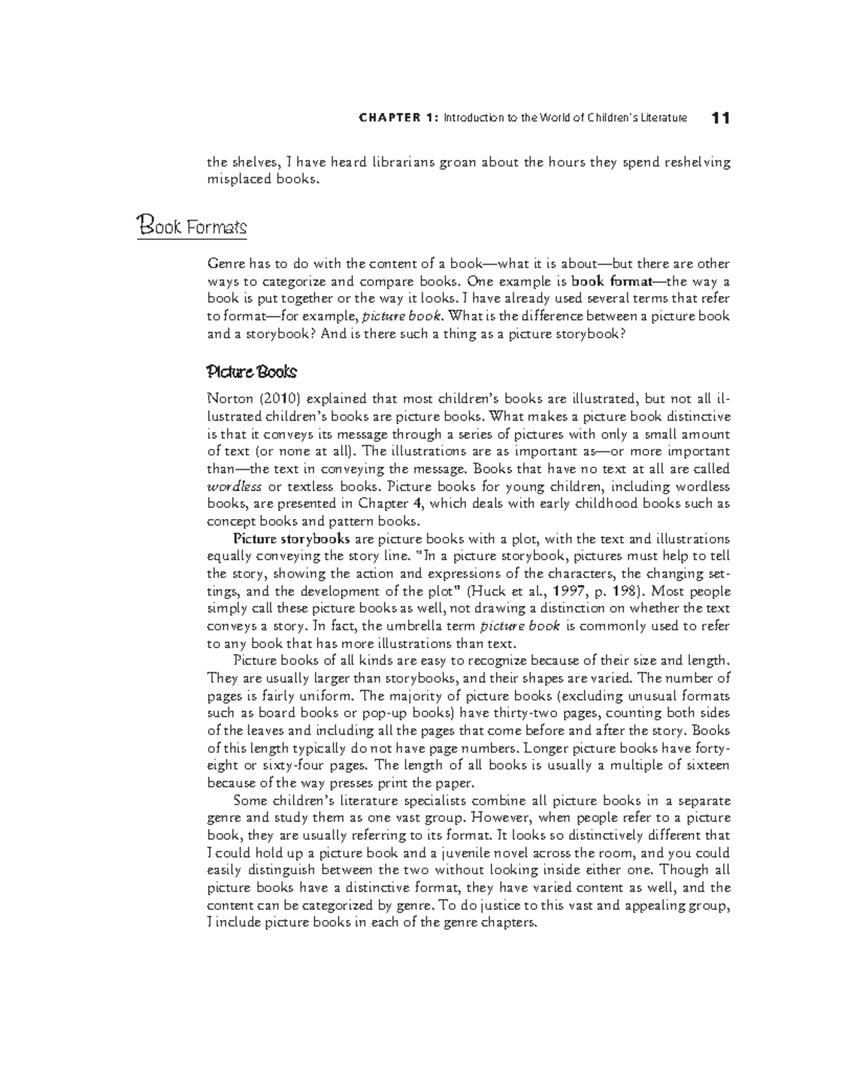 Childrens Literature - Book Formats - C H A P T E R 1 : Introduction to ...