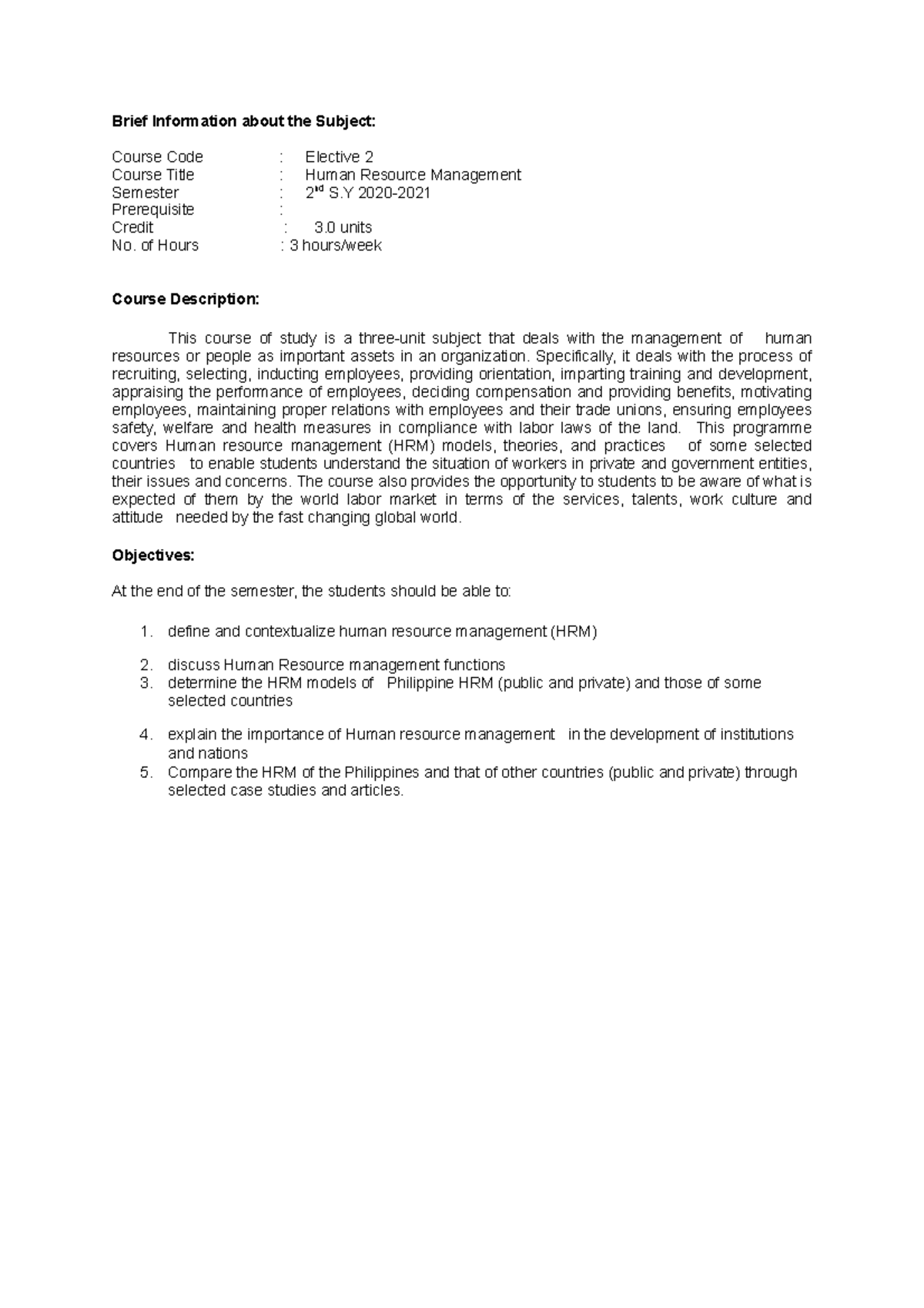 HRM-Module-1: Overview of Human Resource Management Concepts - Studocu