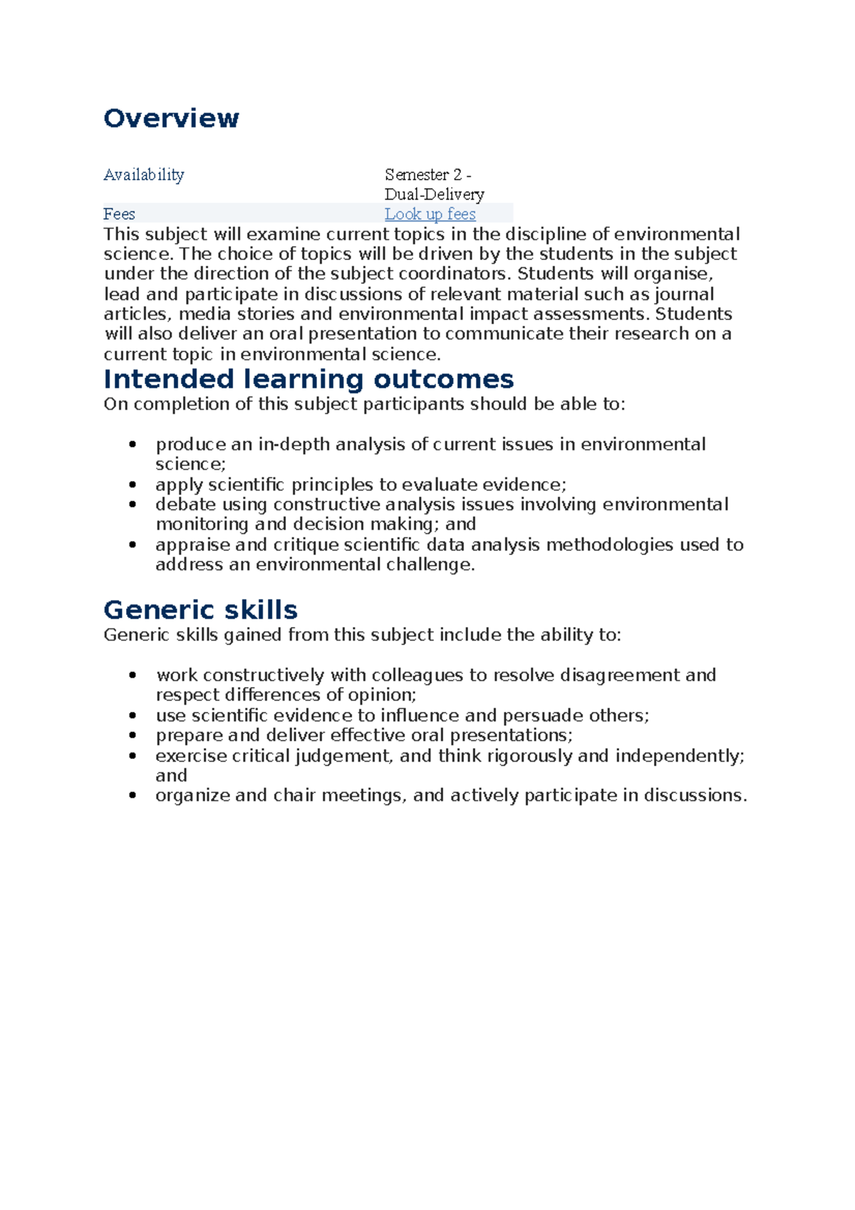 EVSC90019 Graduate Seminar: Current Topics in Environmental Science ...