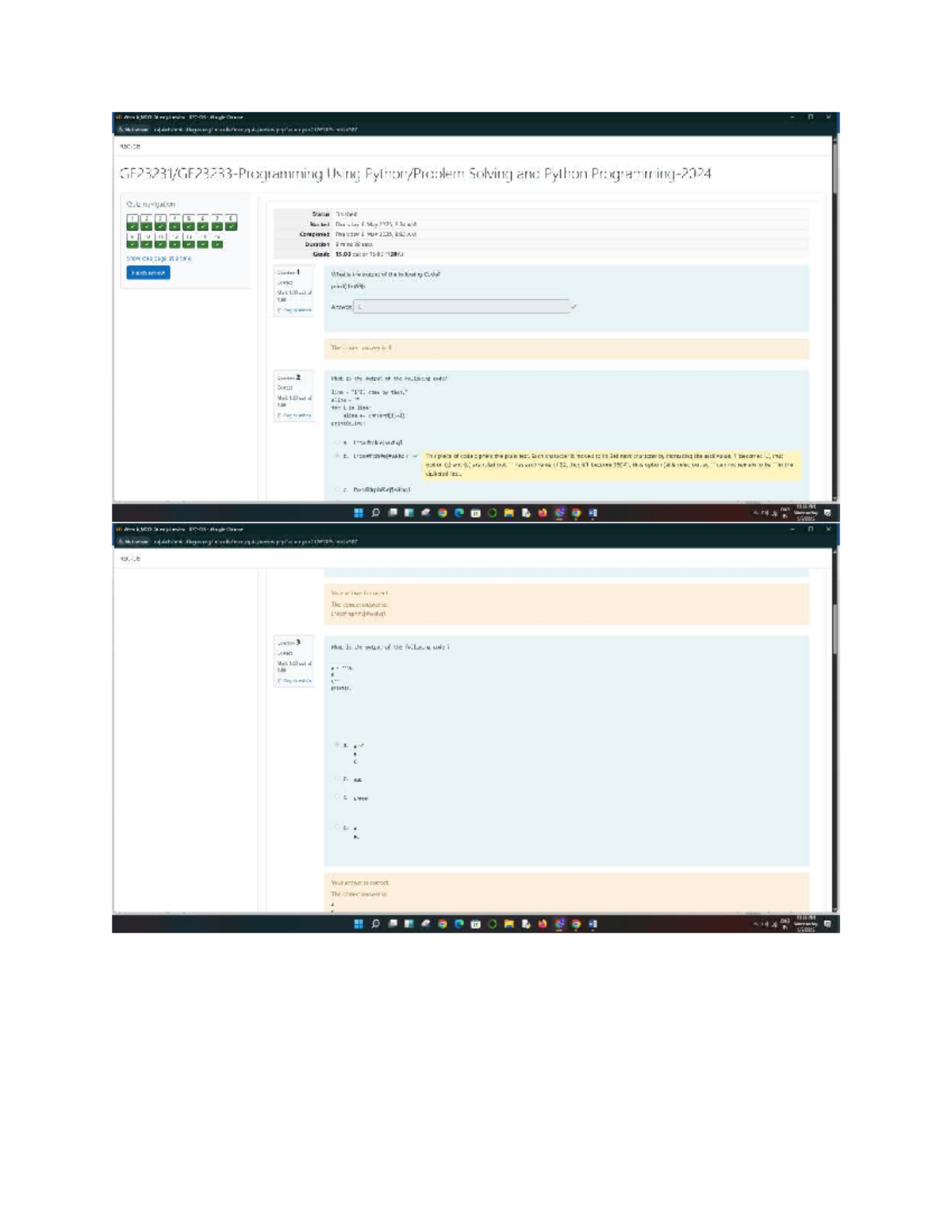 WEEK 6 MCQ - Python Code Output Questions and Answers - Studocu