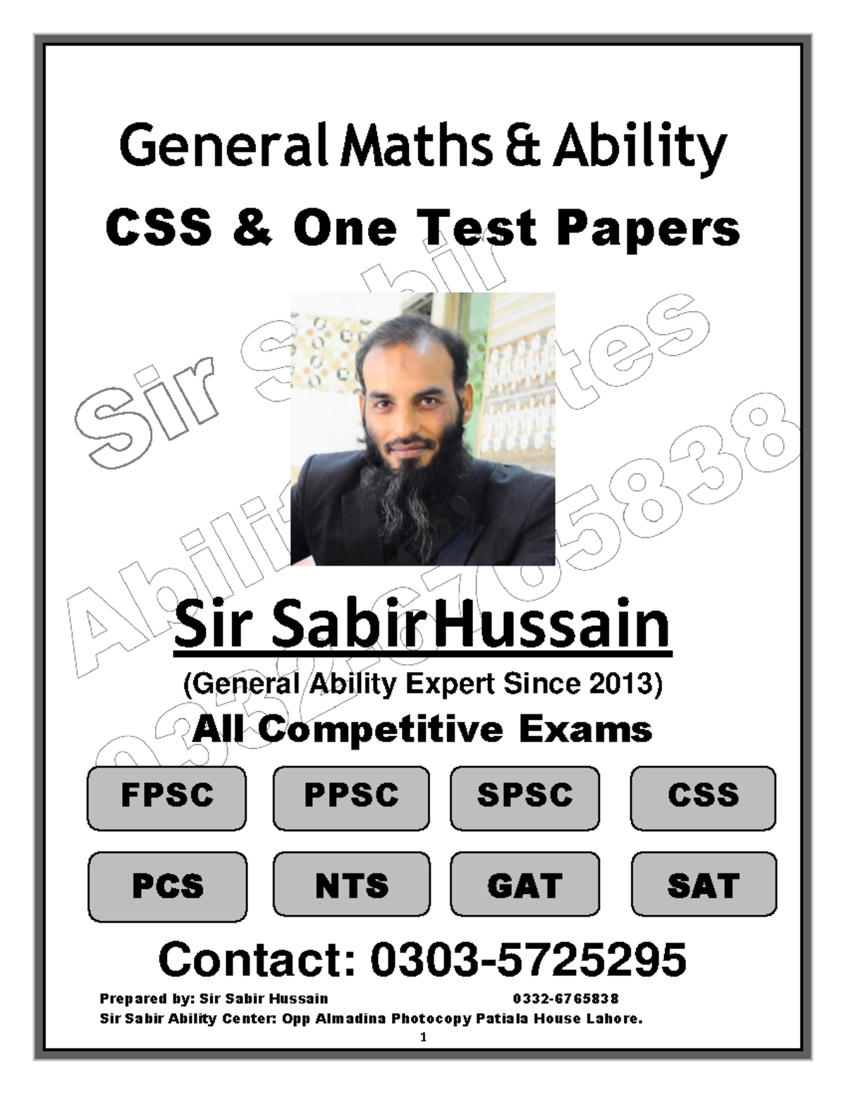 CSS General Maths & Ability: 3-Day Revision Class Guide - Studocu