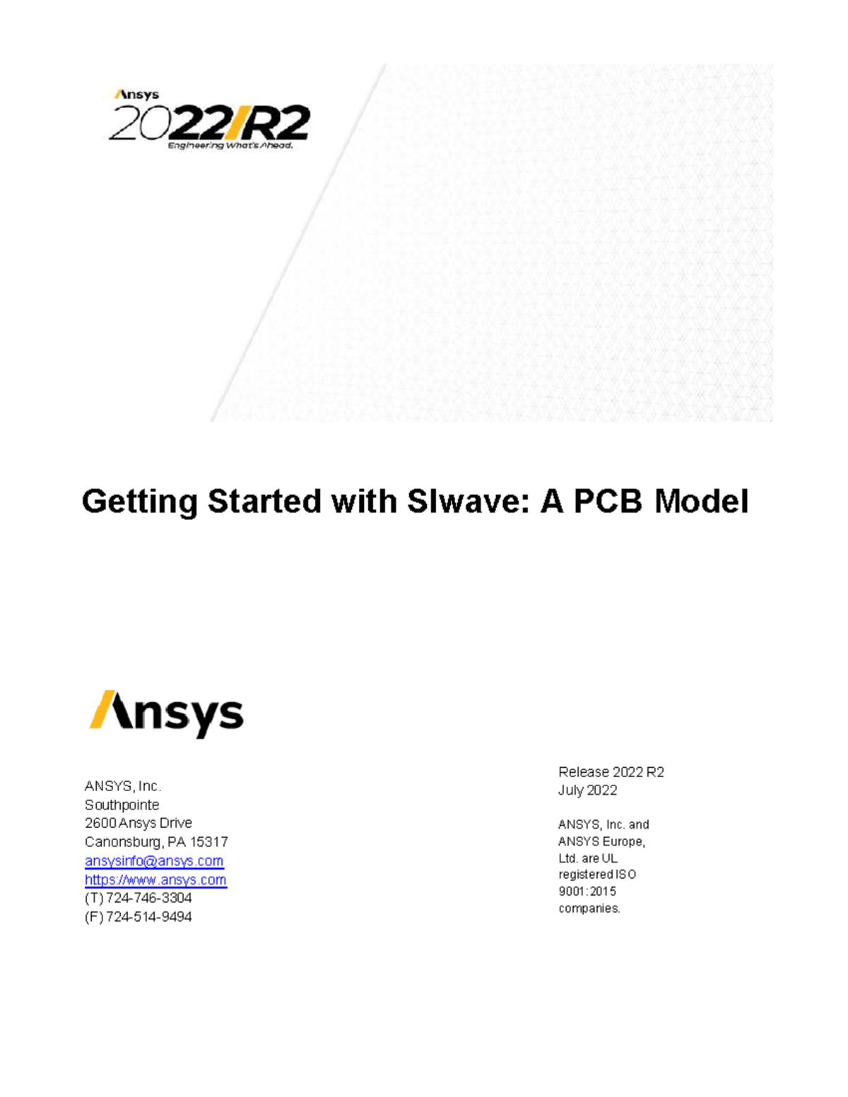2022 SIwave Getting Started Guide: PCB Model Overview - Studocu