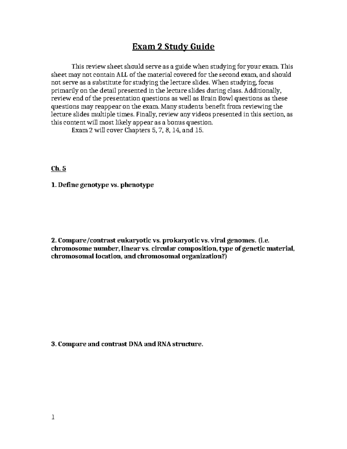 Exam 2 Study Guide - Key Topics in Ch. 5, 7, 8, 14, and 15 - Studocu