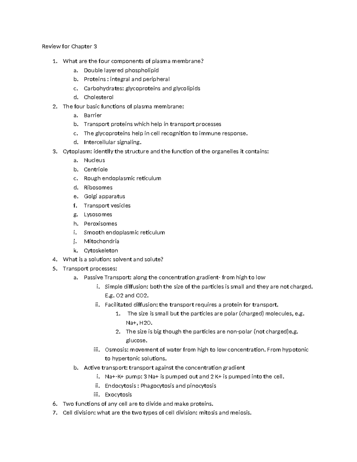 Review for Chapter 3 - Exam 1 Study Guide - Studocu