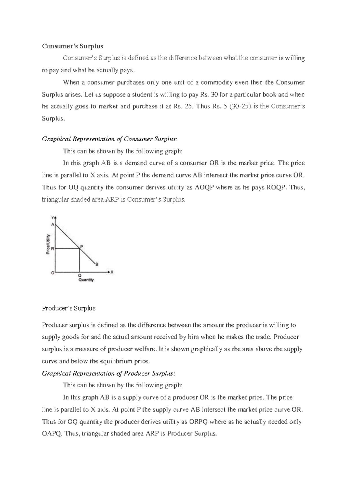 Consumer and Producer Surplus Explained: Key Concepts and Graphs - Studocu