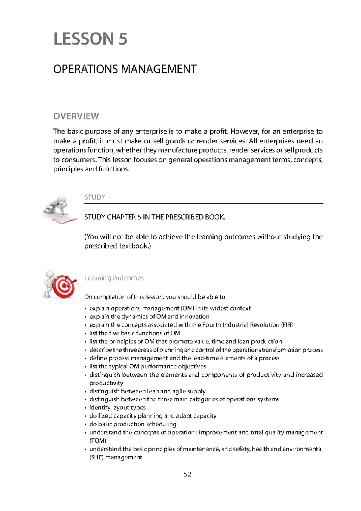Lesson 5: Key Concepts in Operations Management (BSM1602) - Studocu
