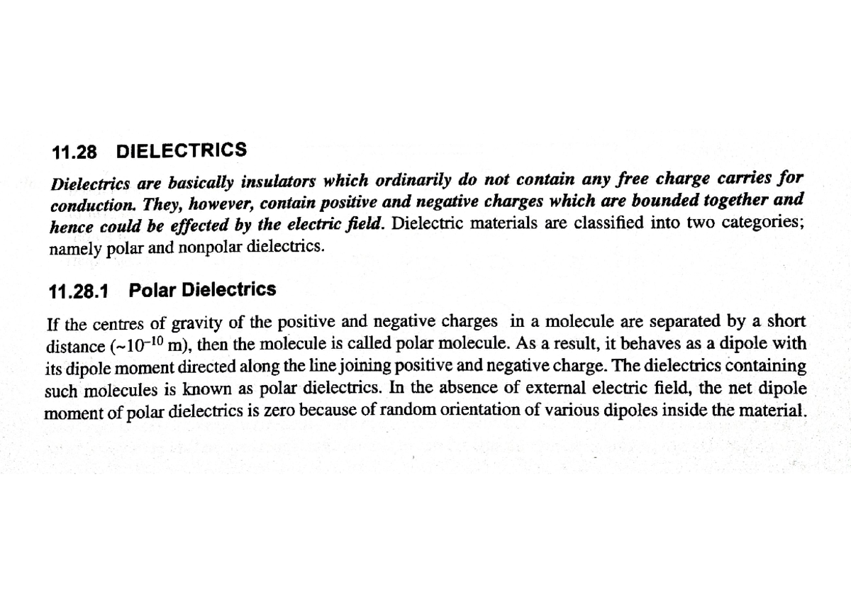 3. Polarization of Dielectrics and Their Dielectric Constants - M-2 ...