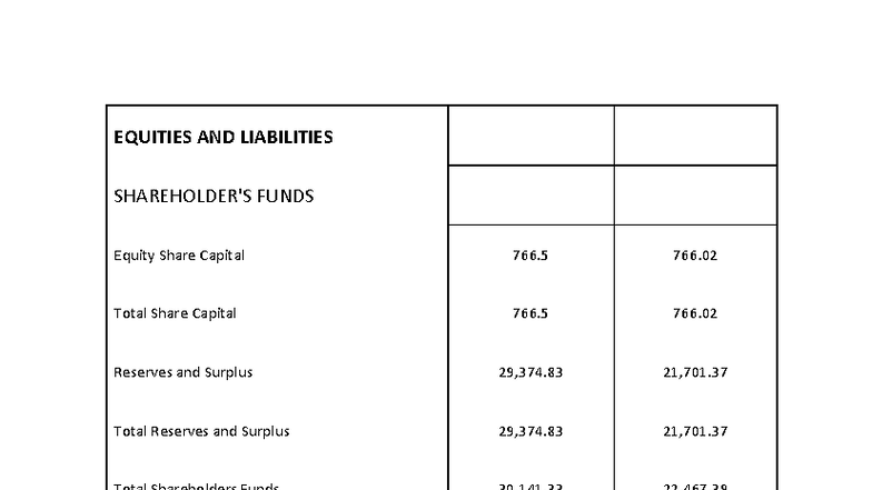 EQUITIES AND LIABILITIES ANALYSIS: FUNDS & ASSETS OVERVIEW - Studocu