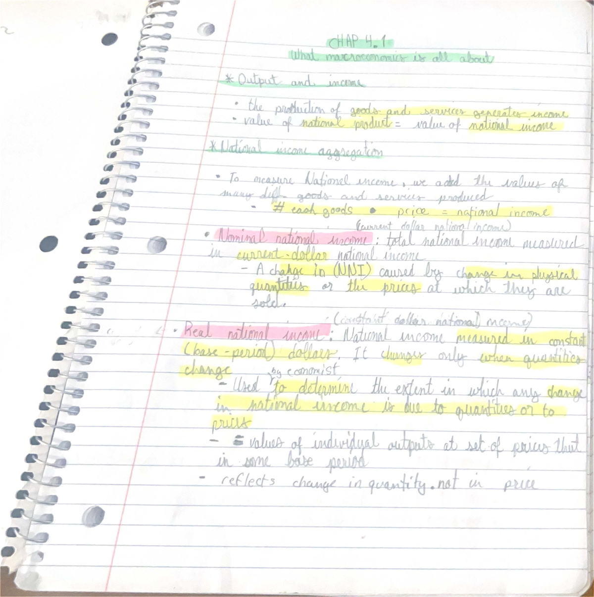 Chap 4 - Summary of national income and macroeconomic concepts - Studocu