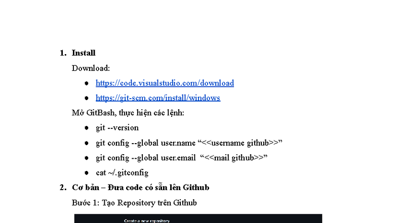 Git Github Practice: Hướng Dẫn Cơ Bản và Lệnh Cần Thiết - Studocu