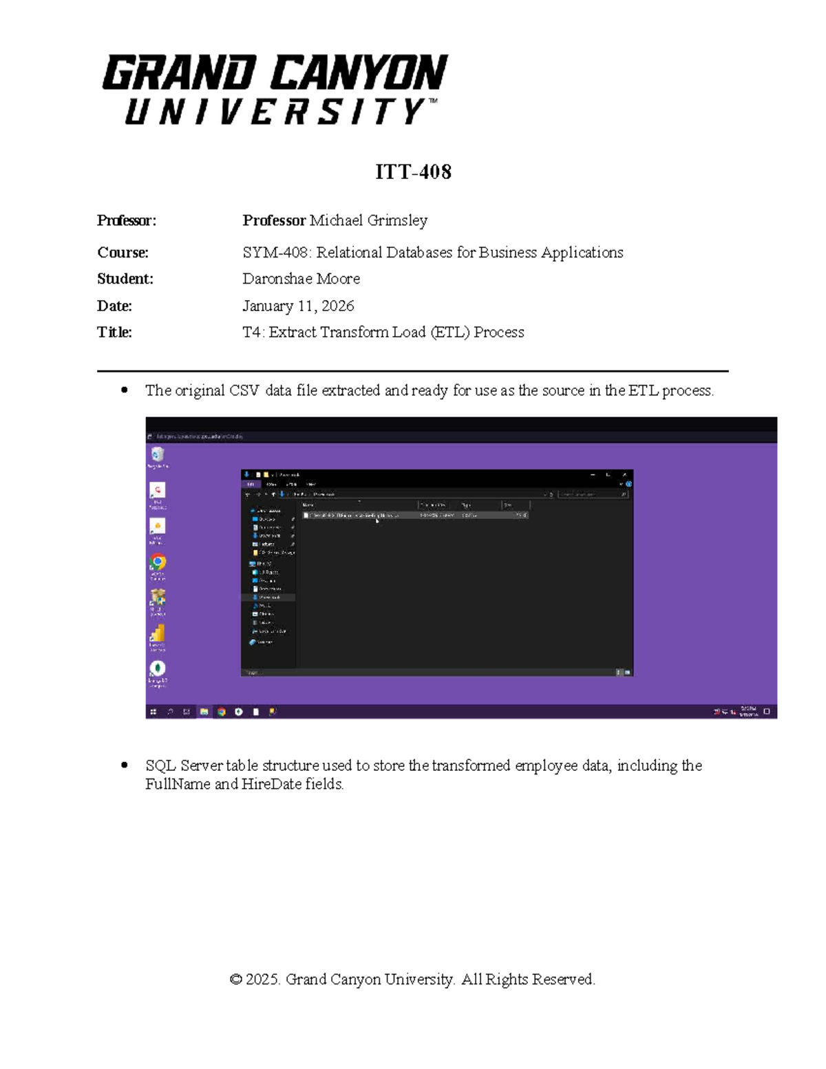 T4: ETL Process in Relational Databases for Business Applications - Studocu