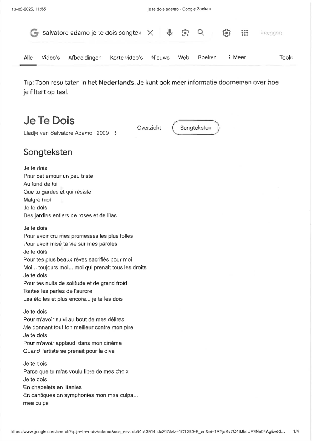 Songtekst van 