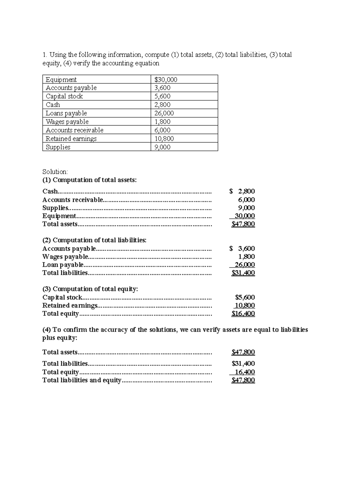 ACC1701 Lecture 1 (AY25-26) - Accounting Equation Practice - Studocu