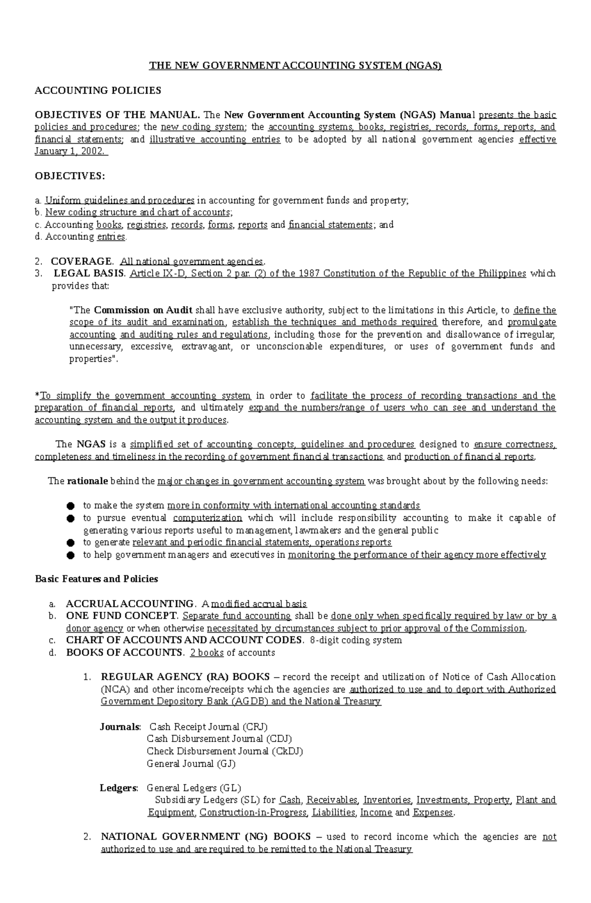Note 2-NGAS - This is a detailed lecture notes on accounting which will ...