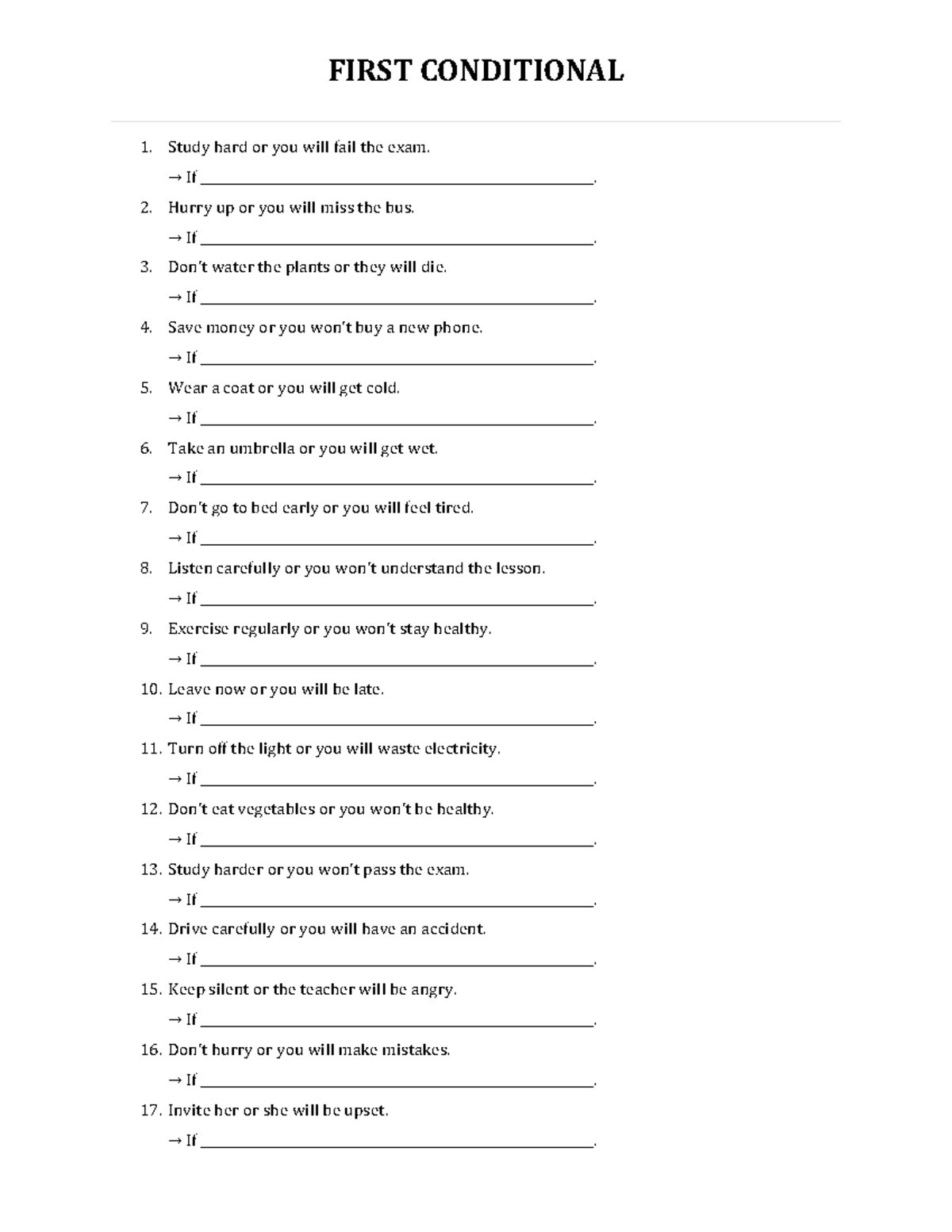 FP6 First Conditional: Study Guide for Unit 8 - Studocu