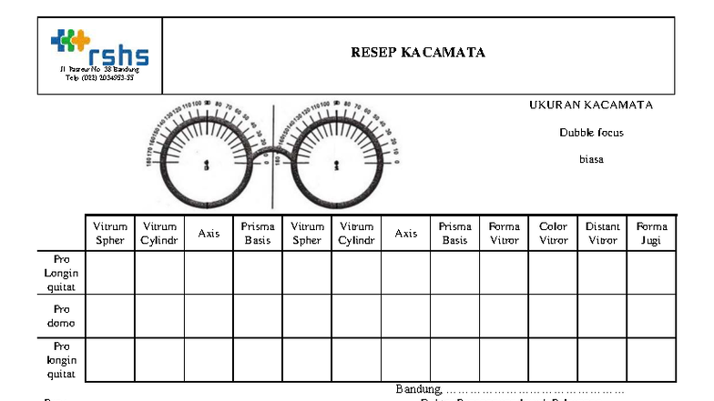 UM.30 Resep Kacamata - Manual Format for Prescription - Studocu