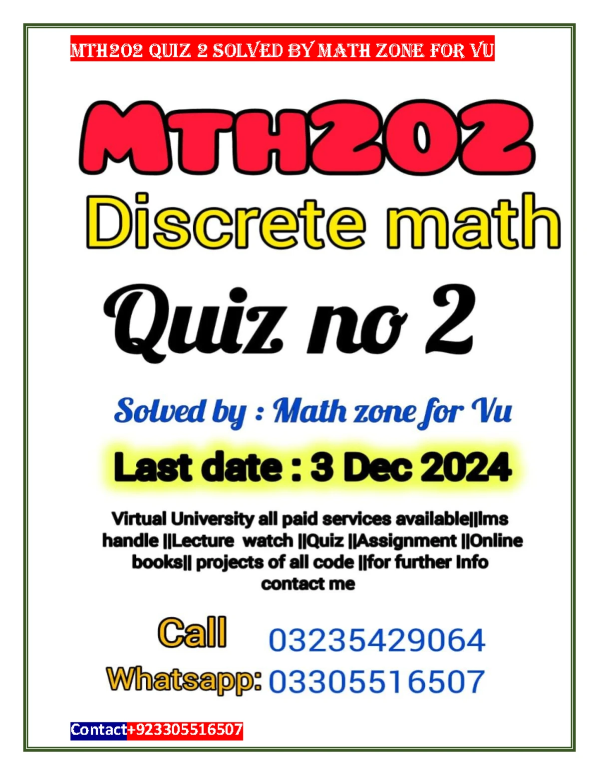 CS411 Quiz 3 Solutions by Math Zone for VU - Studocu