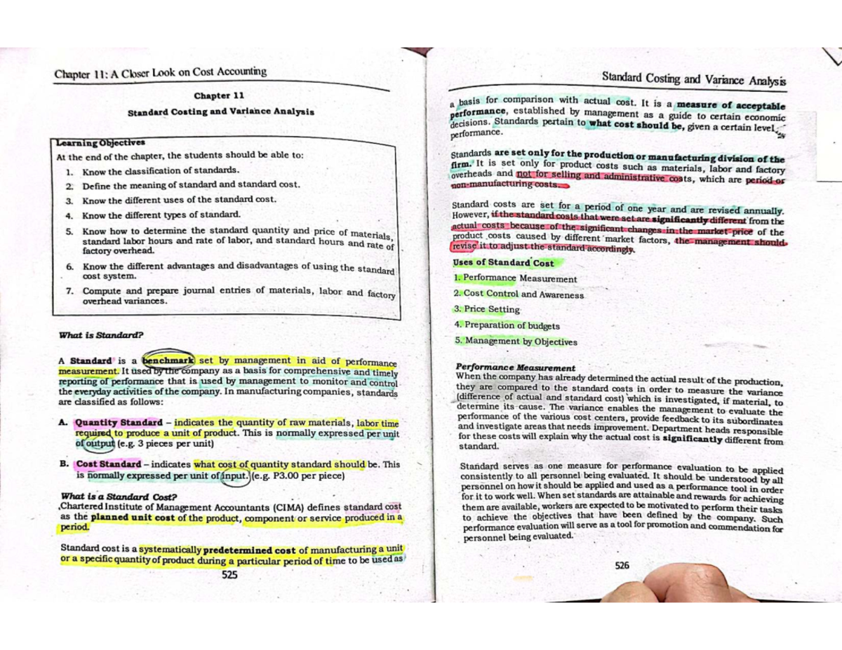 Chapter 11: Standard Costing and Variance Analysis in Cost Accounting ...