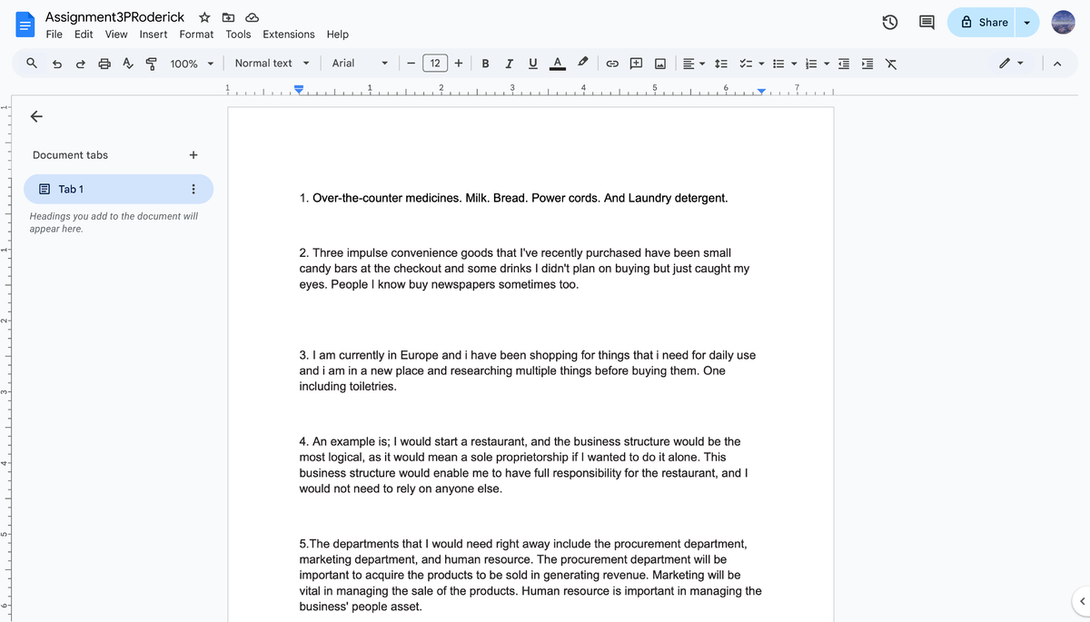 Assignment 3PRoderick - Google Docs - Assignment3PRoderick File Edit ...