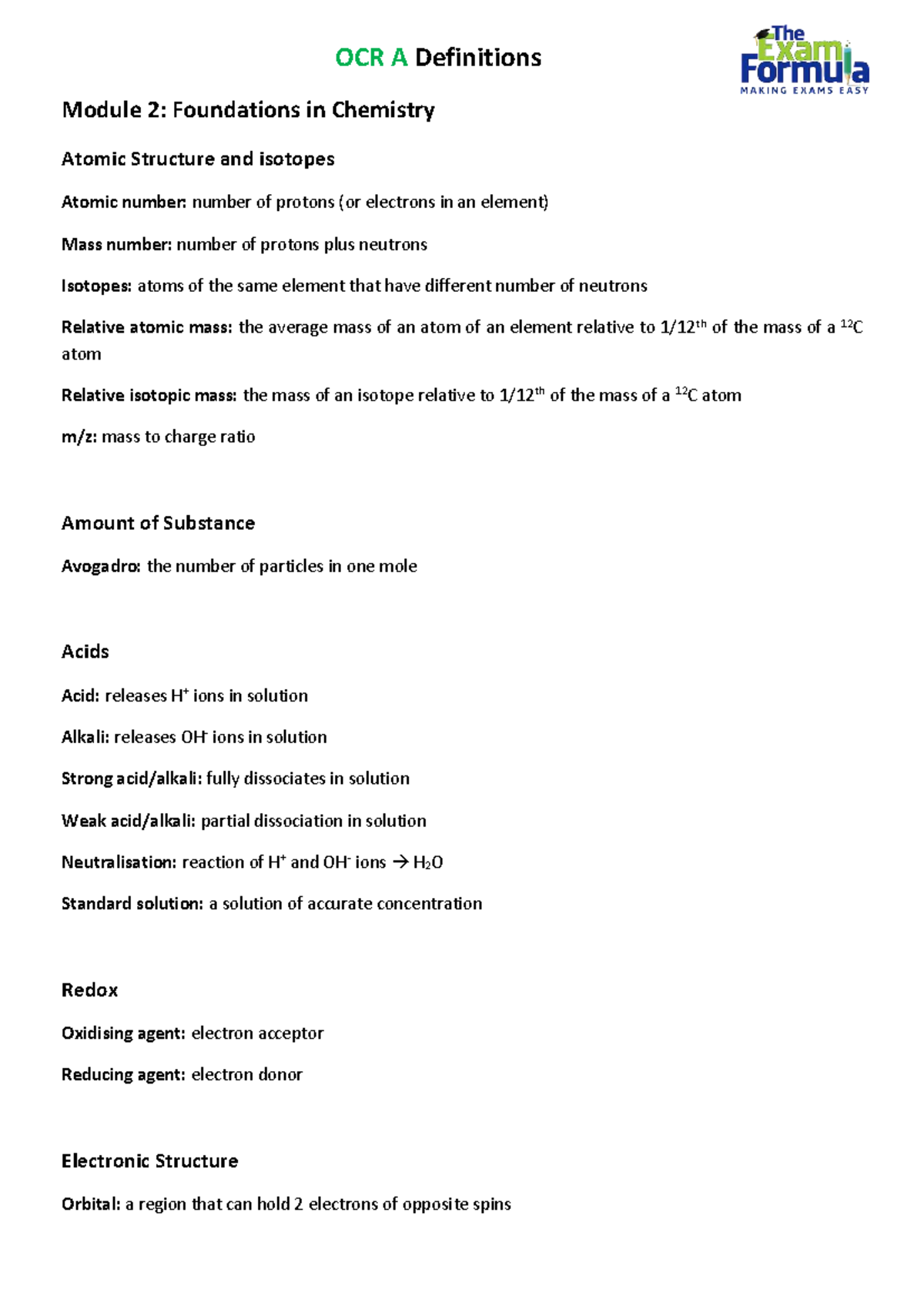 ocr-a-definitions-foundations-in-chemistry-modules-2-6-overview-studocu