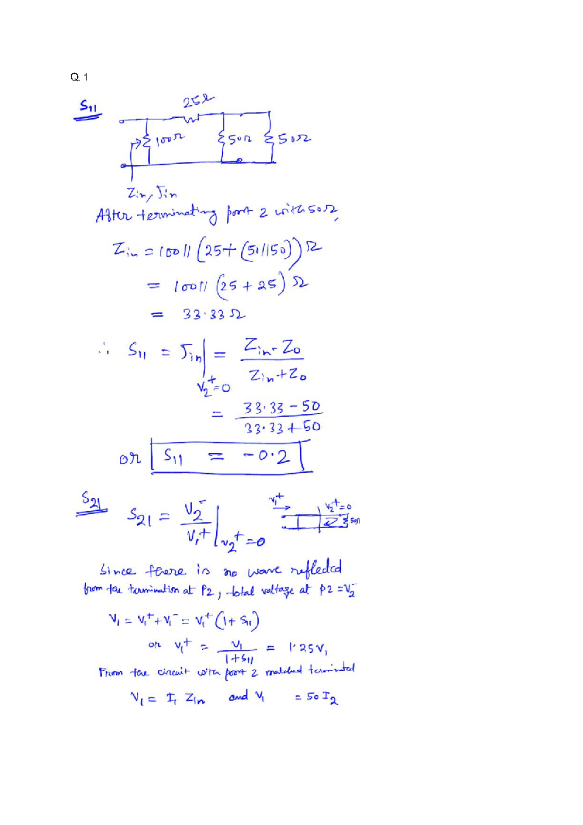 Tutorial 6 Solution: Analysis of Two-Port Networks and Waveguide Modes ...