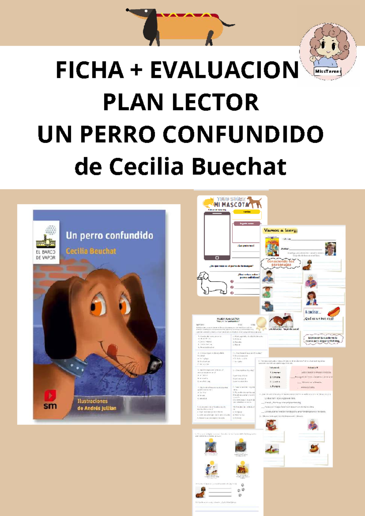 FICHA EVALUACIÓN PLAN LECTOR: Un Perro Confundido - Ejercitar - Document Preview