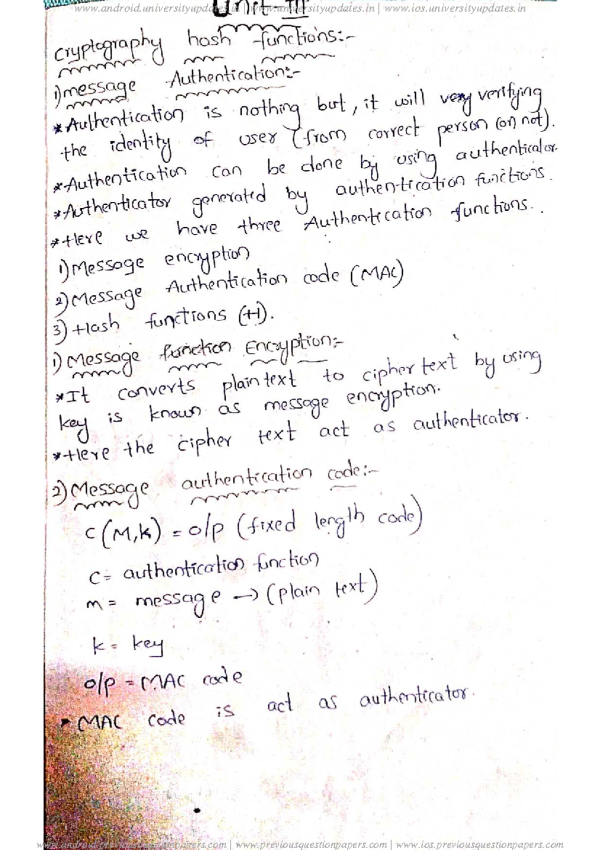CNS 4 - Overview of Cryptographic Hash Functions and Authentication ...