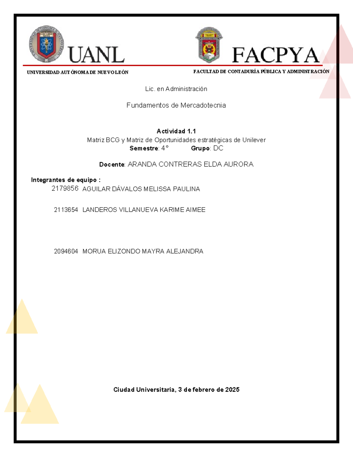 Act 1.1 Matriz BCG y Matriz de oportunidades estratégicas FMER - Lic ...