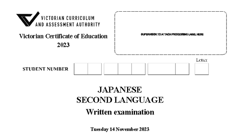 2023 JAPANESE SL Written Exam Guidelines and Instructions - Studocu