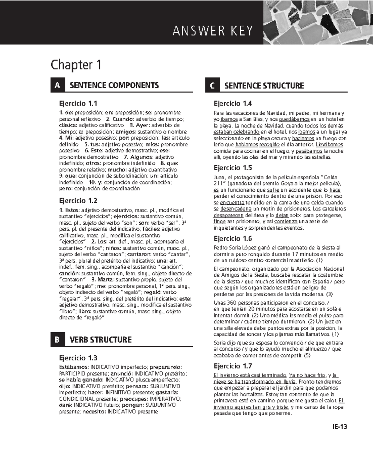 Answer Key - IE-14 Chapter 1 - Textbook Activity Responses - Studocu