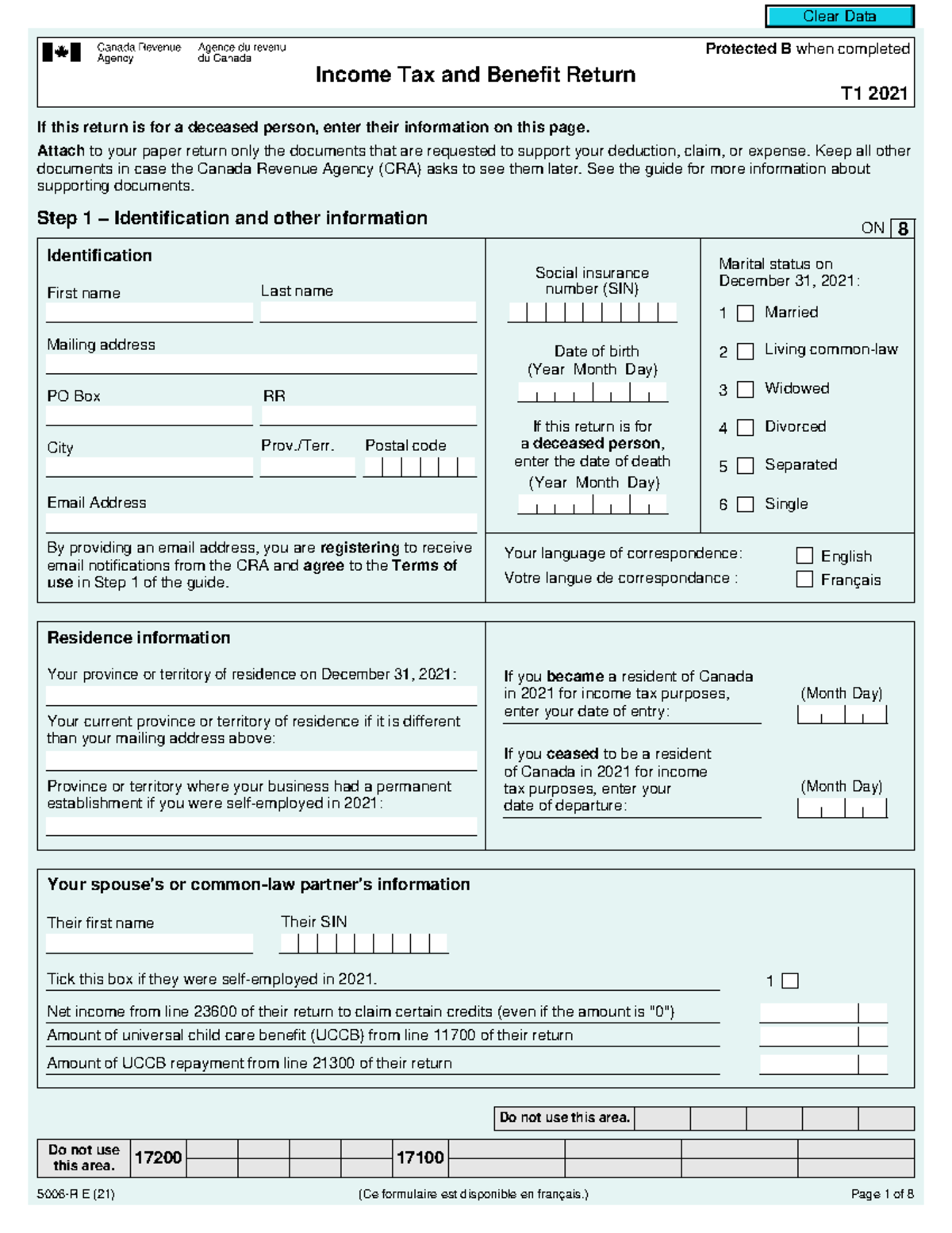 T1 2021 Tax Form Submission Guide - Course 5006-R - Studocu