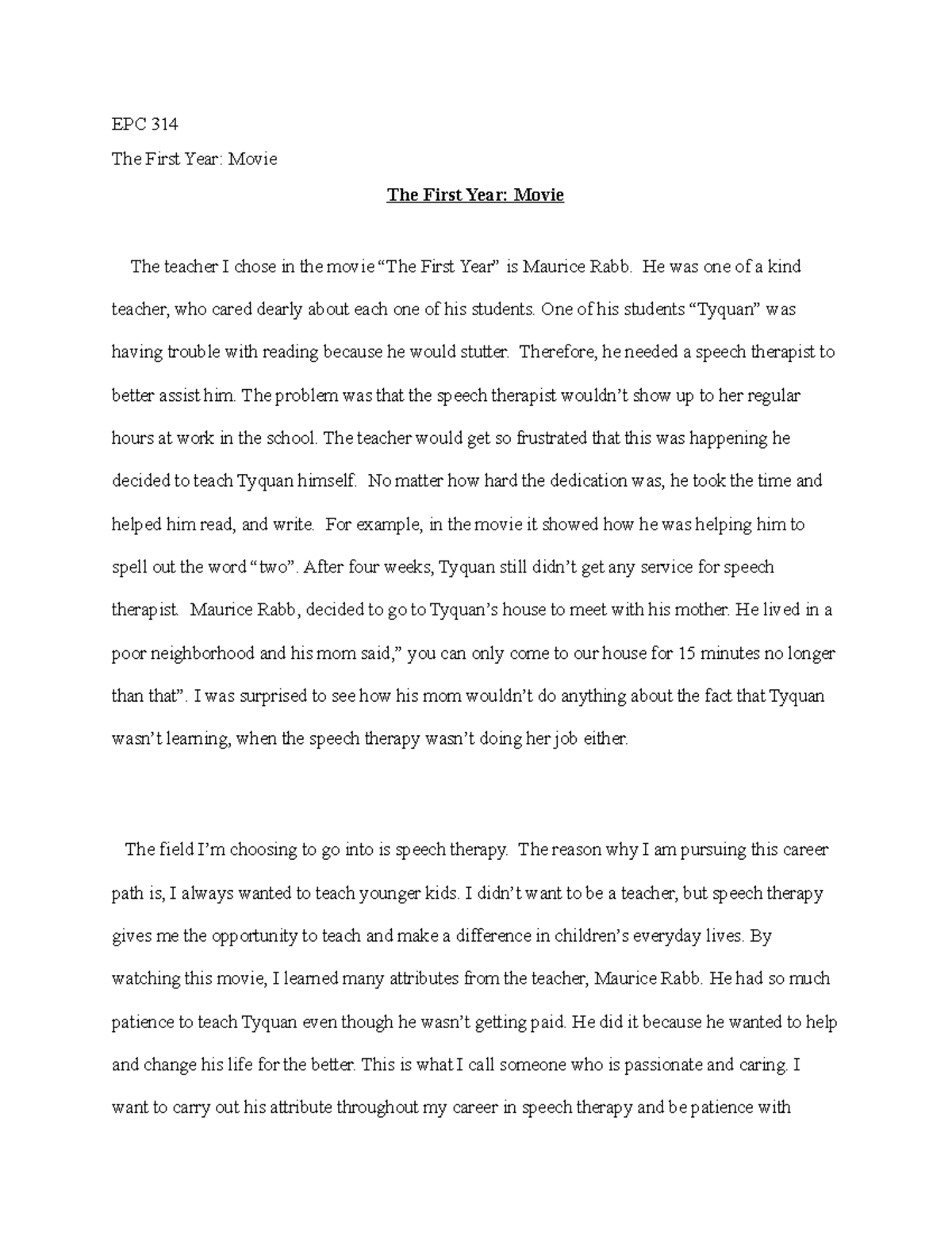 EPC 314 - Lecture Notes on 