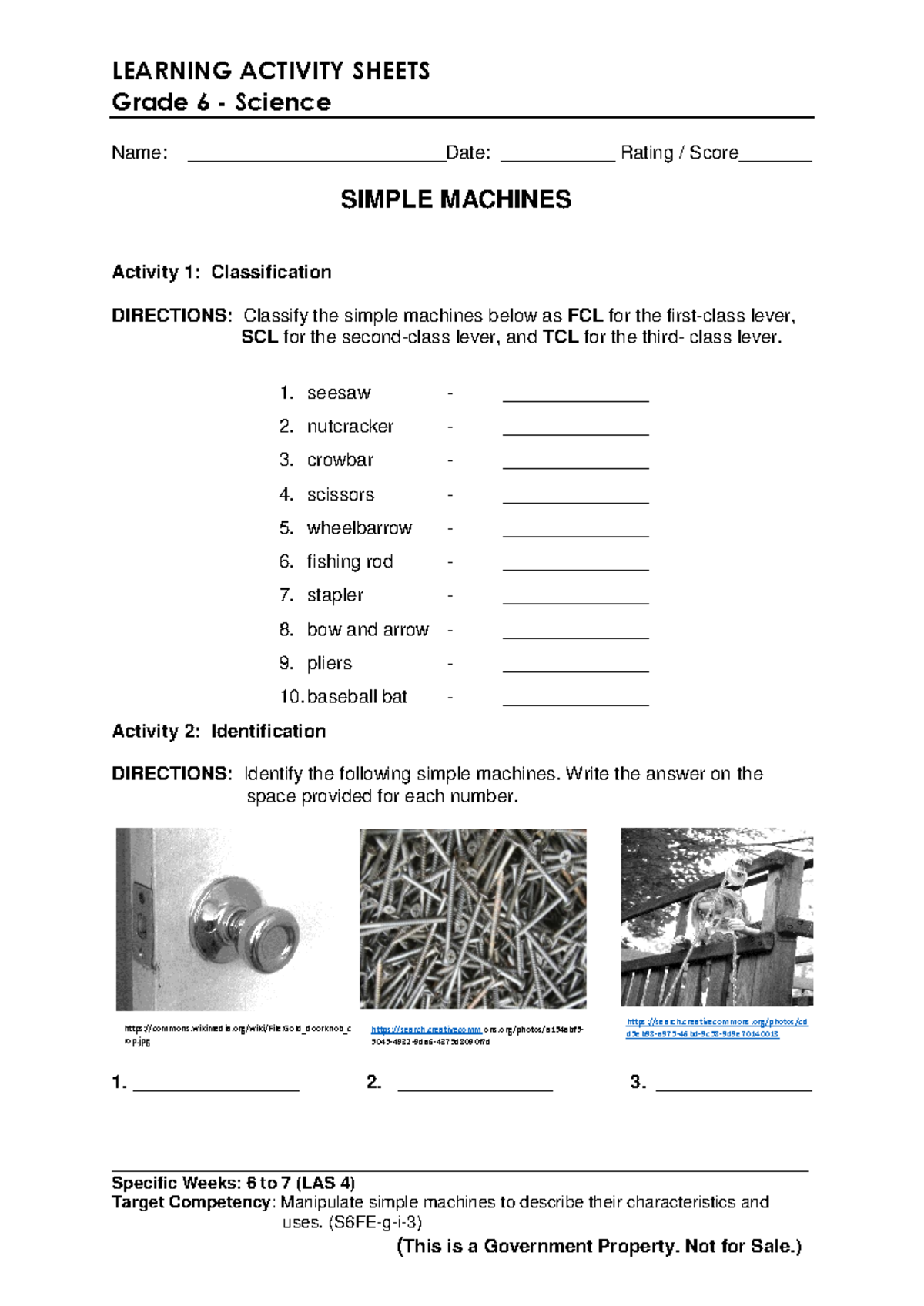 Learning-activity-sheets-grade-6-science compress - Grade 6 - Science ...