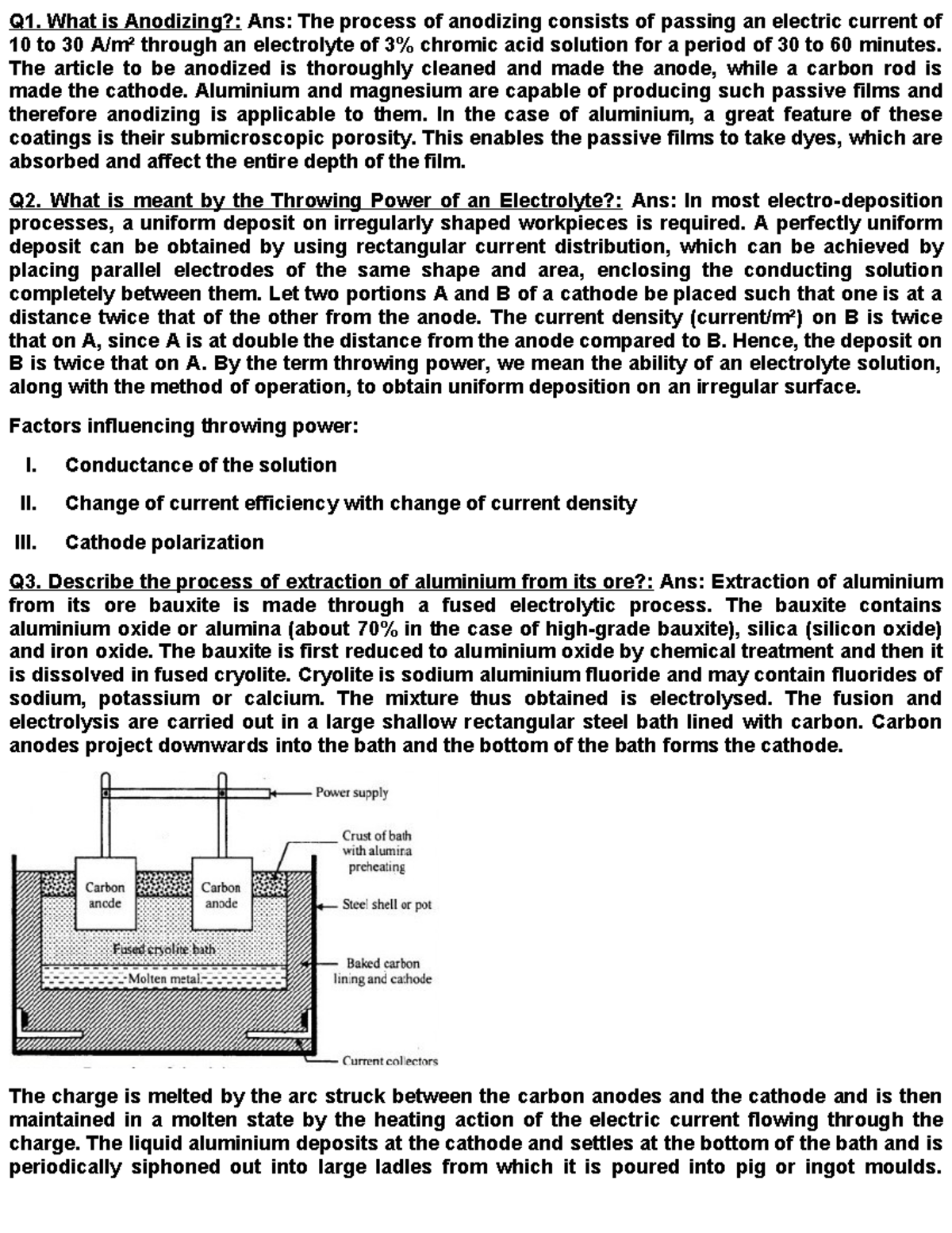 LAST Chapter - Practical Notes on Anodizing and Aluminium Extraction ...